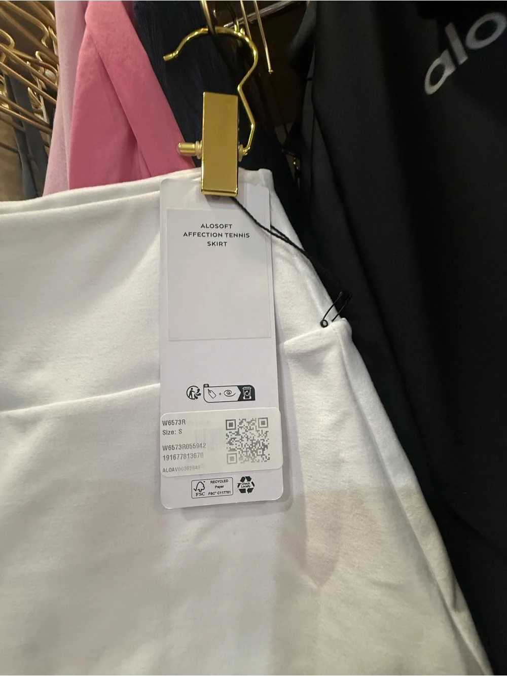 ALO Yoga White Circle Skirt with Lace Trim